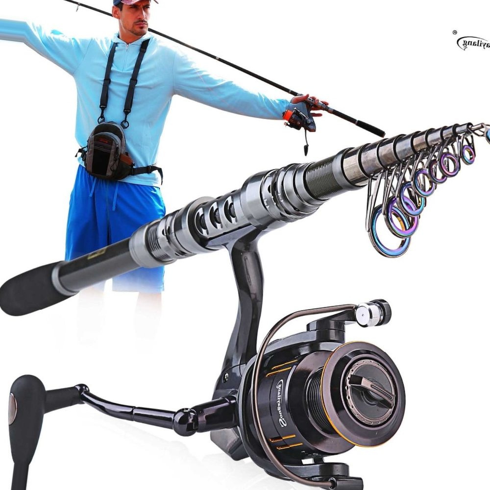 Sougayilang 1.8-3.6m Telescopic Fishing Rod and 14BB Spinning Fishing Reel Wheel Portable Fishing Rod Spinning Fishing Rod Combo