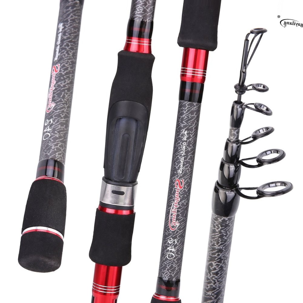 Sougayilang 1.8-3M Telescopic Fishing Rod Ultralight Carbon Portable Travel Casting Fishing Pole Lure Rod Fishing Tackle Pesce
