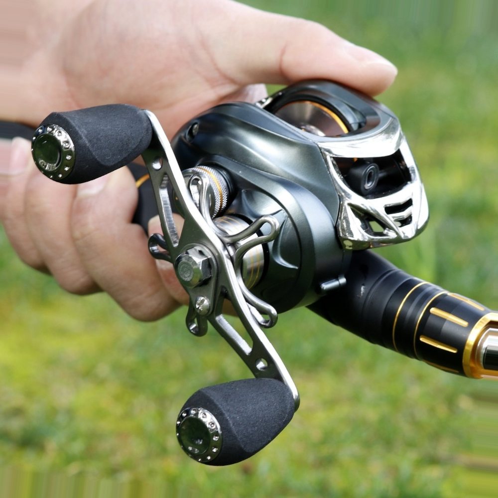 Sougayilang 2.12m Fishing Rod and Baitcasting Reel Combo 4 Sections Carbon Spinning Lure Rod and Casting Fishing Reel Sets Pesca