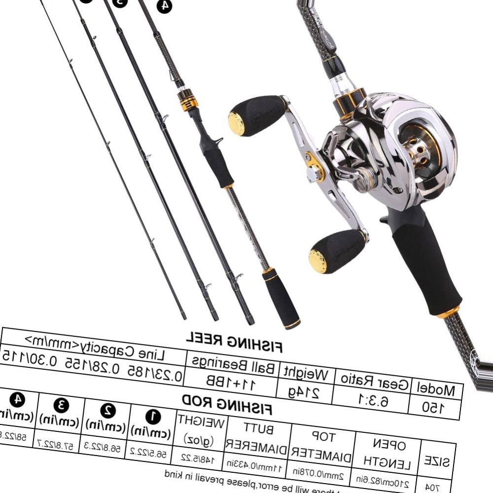 Sougayilang 2.1m Fishing Lure Rod and Baitcasting Reel Combo Portable Spinning Casting Reel Fishing Spinning Pole Sets De Pesca
