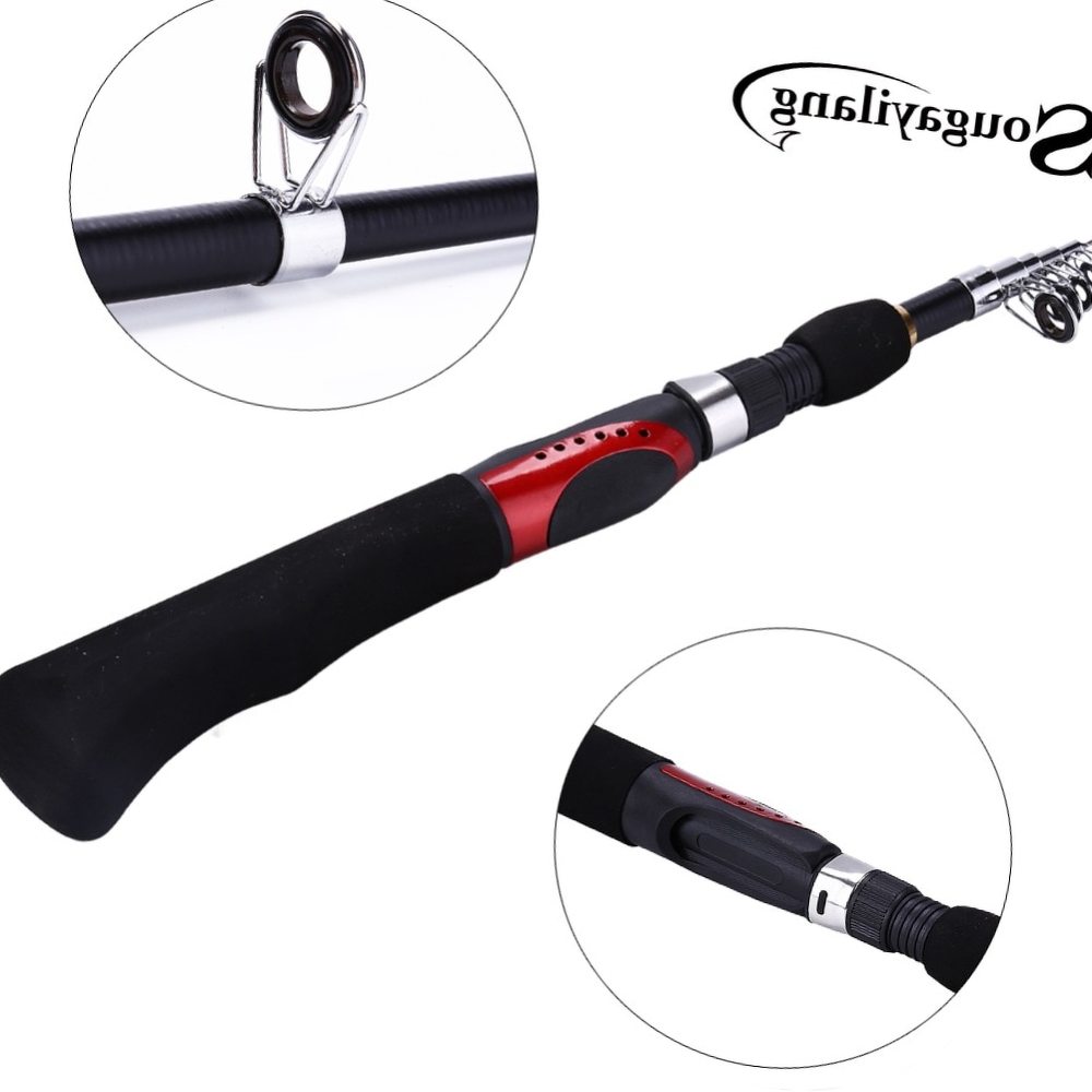Sougayilang 2 Design Choosen 145/165cm Portable Carp Ice Fishing Rod Carbon Fiber Material Fiberglass Fishing Rod Pen Shape Tool