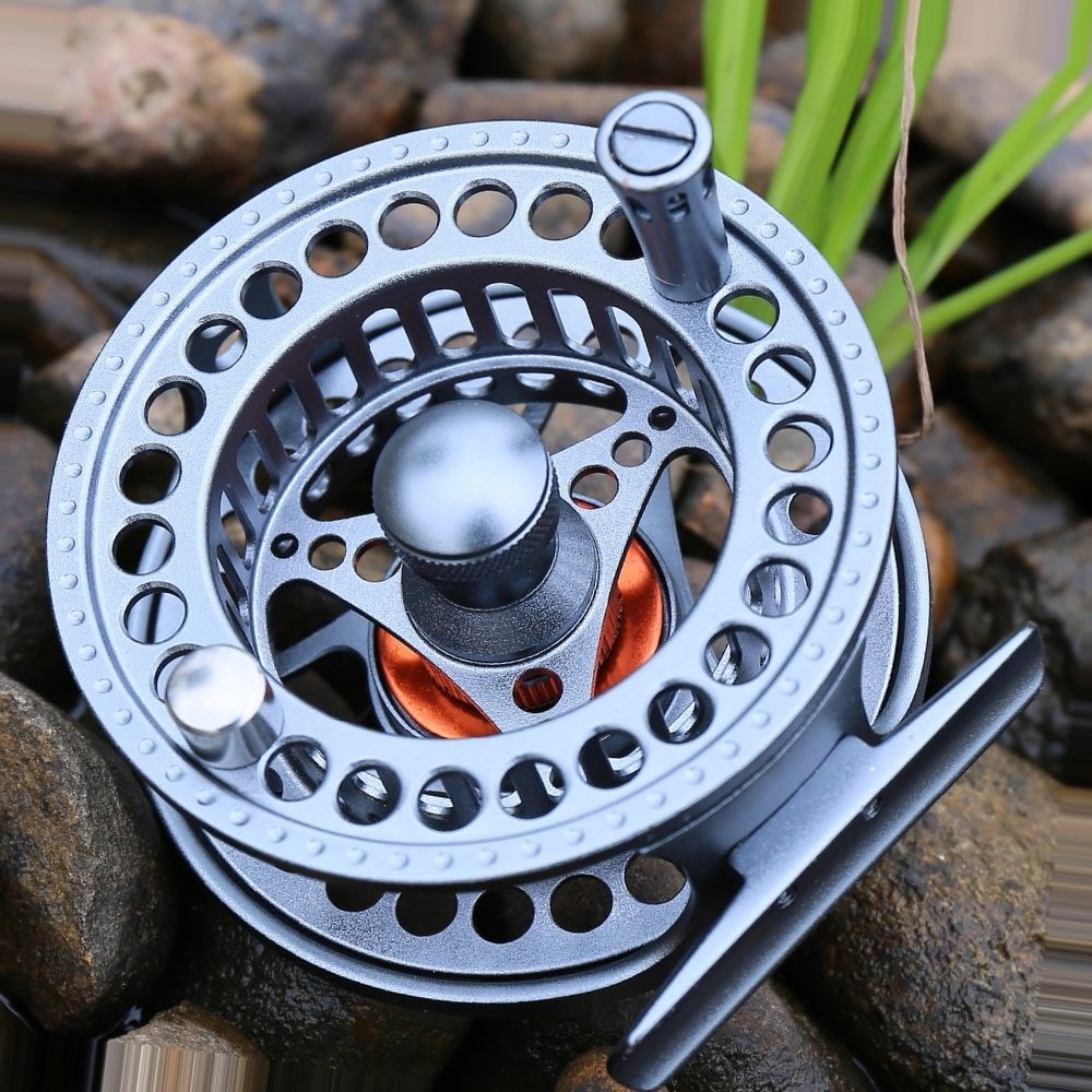 Sougayilang 5/6 Fly Fishing Reels Left/Right Hand Coil Die Casting Aluminium Alloy Spool Fly Fishing Wheel Saltwater Freshwater
