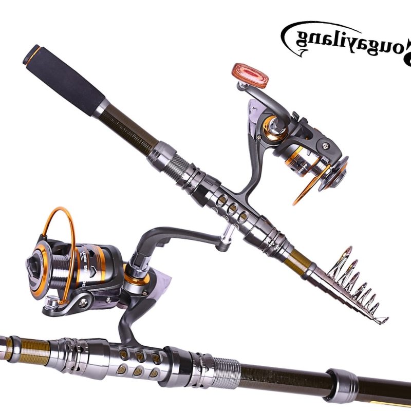Sougayilang Brand 1.8-3.3M Telescopic Fishing Rod and 11BB Metal 5.2:1 Ratio Spinning Fishing Reel Rock Carp Fishing Tackle Set