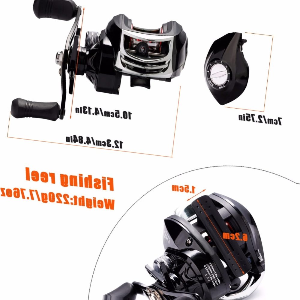 Sougayilang High Speed 7.2:1 Baitcasting Fishing Wheel Strong Drag Power 18BB Ball Bearings Right/Left Handed Carp Fishing Reel