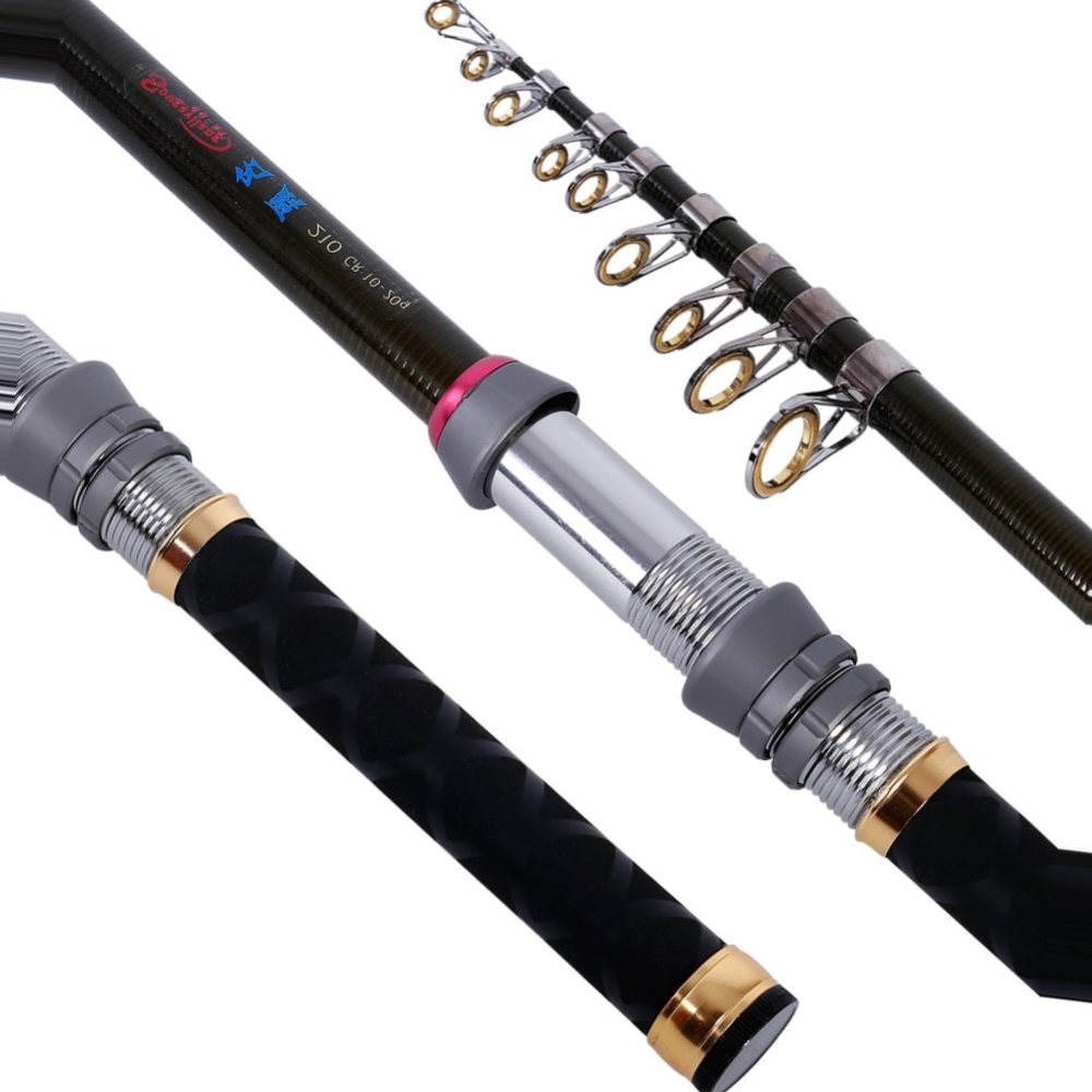 Sougayilang Spinning Fishing Rod 1.3-2.4m Mini Fishing Rod Portable Carbon Fiber Rod Pocket Telescopic Fishing Rod De Pesca