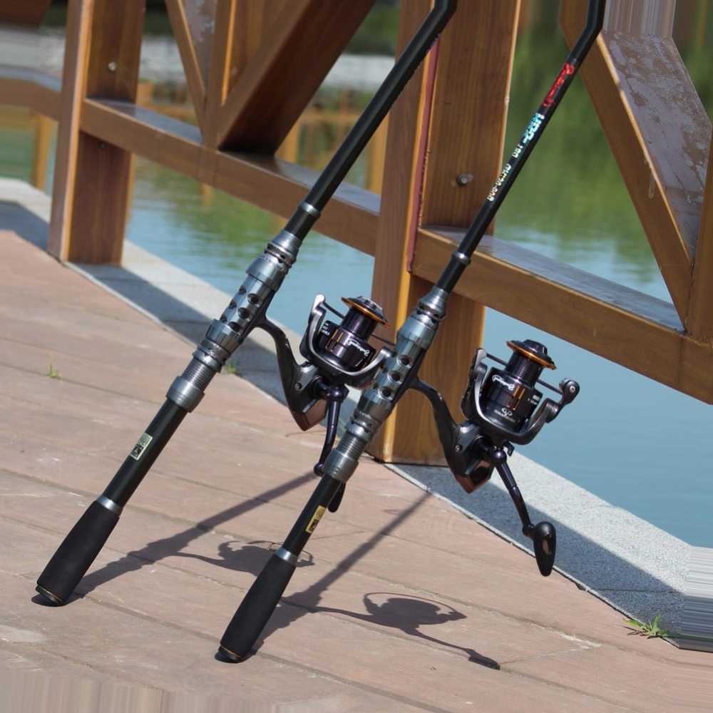 Sougayilang Spinning Fishing Rod Combo 1.8-3.6m Telescopic Fishing Rod and 14BB Spinning Fishing Reel Wheel Set Fishing Rod Kit