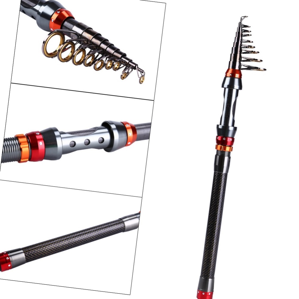 Sougayilang Super Hard 1.8-3.0M Telescopic Fishing Rod 99% Carbon Fiber Sea Fishing Rod Pole Rock Carp Fishing Rod Tackle Poles