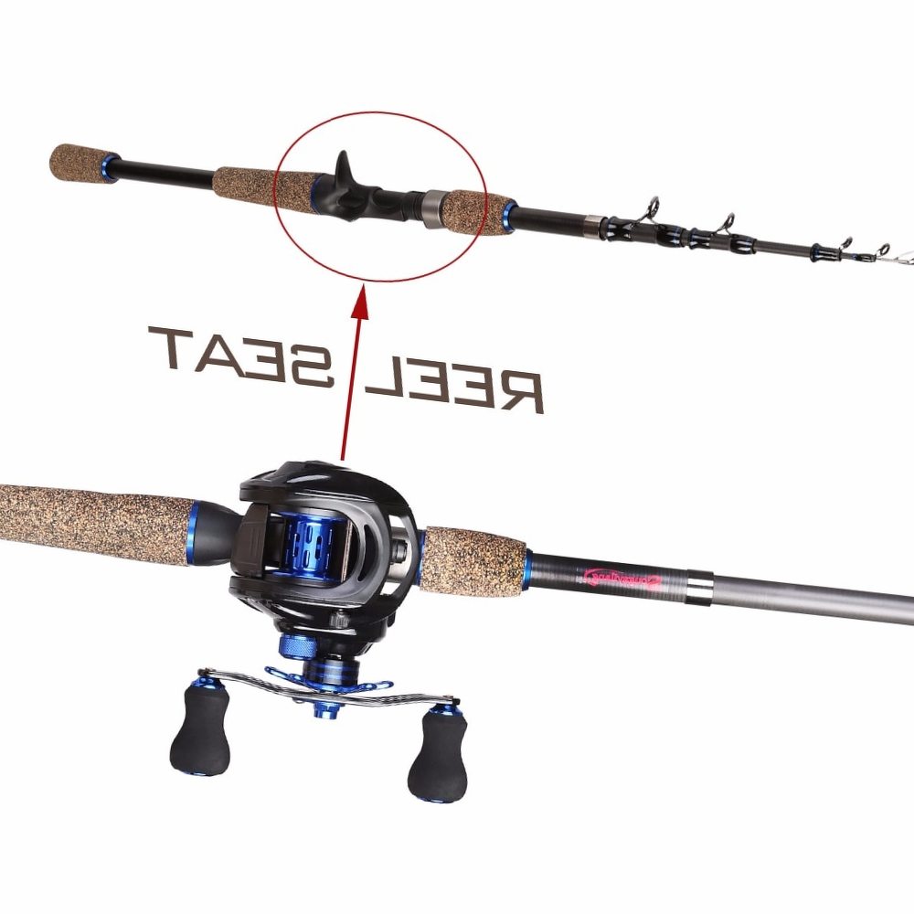 Sougayilang Telescopic Fishing Rod and  Baitcasting Reel Sets Portable Lure Fishing Rod Kit Spinning Fishing Rod Rod Combo pesca