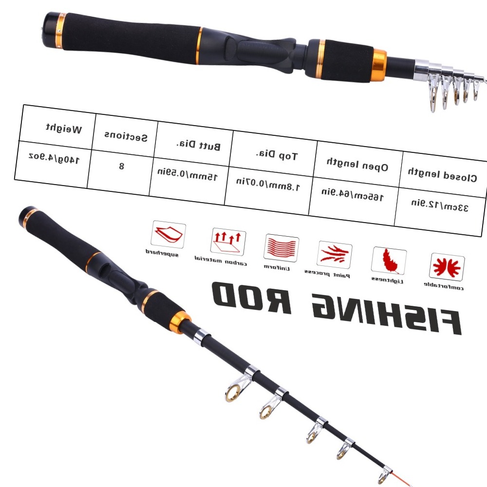 Sougayilang165cm Kids Fishing Rod Combos With Telescopic Pocket Fishing Pole Spinning Reels Travel Freshwater Bass Trout Fishing