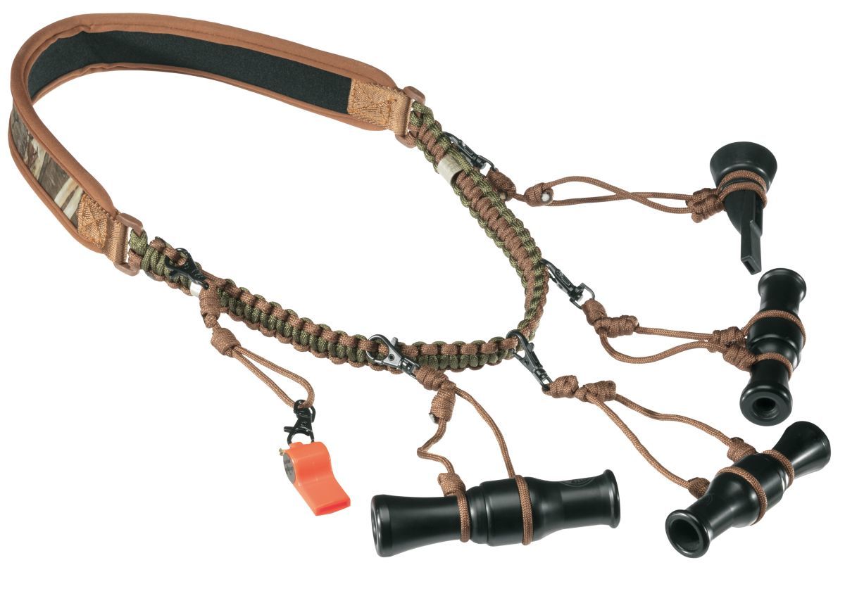 Duck Call Lanyard Secures 5 Calls Premium Hand Braided Camouflage for Hunting 