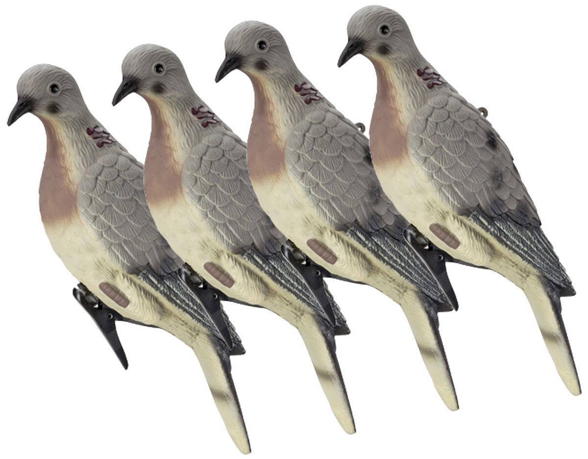 Lucky Duck Clip-On Dove Decoys Four-Pack