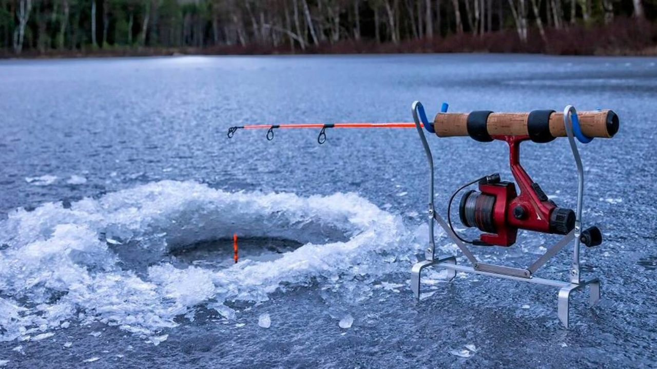 vibrating ice fishing rod