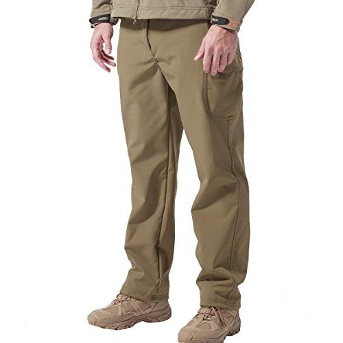 FREE SOLDIER Men's Outdoor Softshell Fleece Lined Cargo Cold weather pants