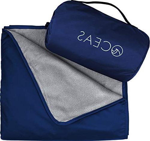 Outdoor Waterproof Blanket by Oceas – Warm Fleece Great for Camping, Outdoor Festival, Beach, and Picnic Use – Extra Large All Weather and Waterproof Throw Camping blanket
