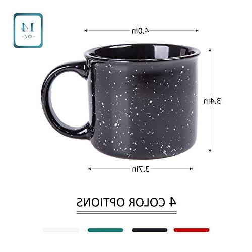 Cutiset 14 ounces Ceramic Speckled camping cup