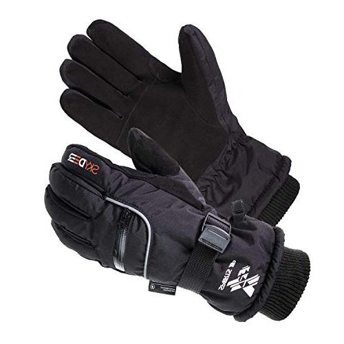 SKYDEER 3M Scotchgard Waterproof Deerskin Leather Suede cross country ski gloves