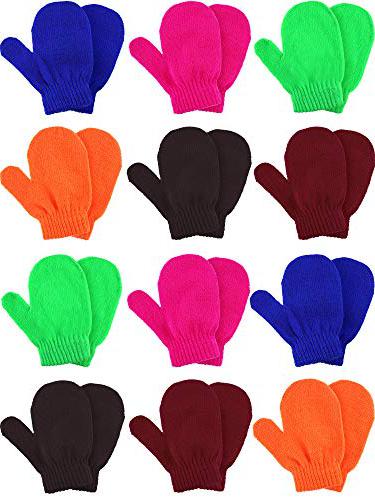 Boao 12 Pairs Stretch Full Finger kids mittens