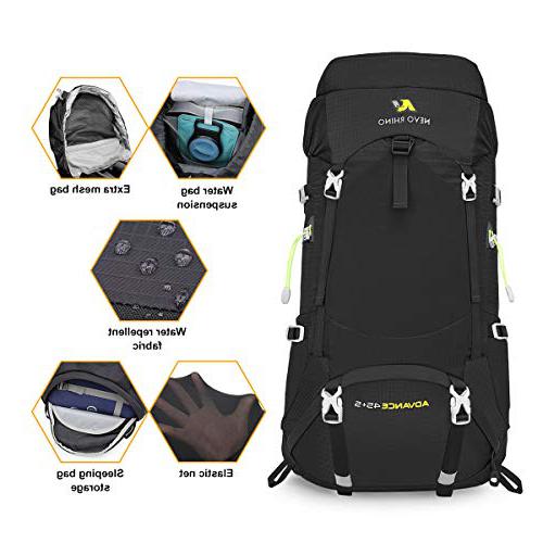 N NEVO Rhino Hiking Backpack,Internal Frame Hiking Backpack 40/50/60/65/80L, Moutain Climbing Bag, Waterproof Camping Backpack Daypack for Women&Men Climbing backpack