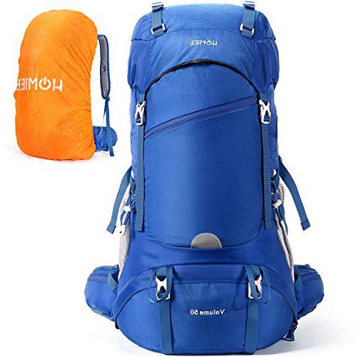 HOMIEE Hiking Backpack 50L Travel Camping Daypack with Rain Cover for Outdoor Sport, Backpacking, Hiking, Camping Camping Backpack