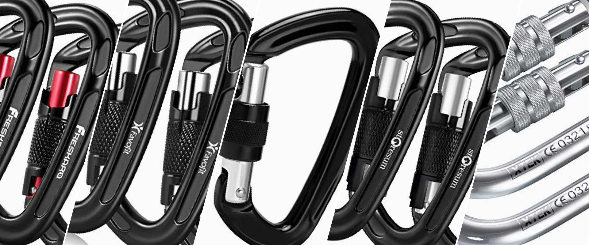 1 pk O-Shaped Steel Climbing Carabiner 25kn=5600lb Screw Lock Spring Gate Protection,CE Rated Heavy Duty Carabiners For Rock Climbing etc.