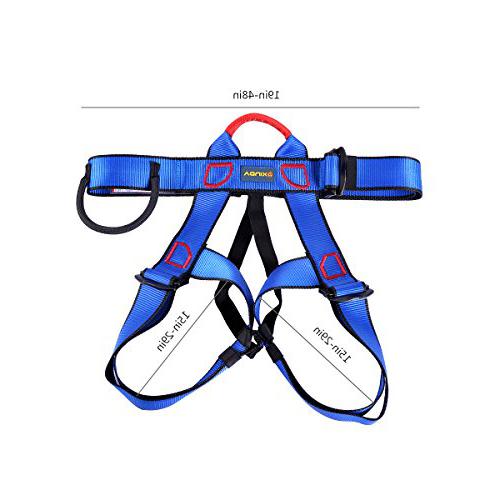 Oumers Climbing Harness Women Man Child Half Body Guide Harness Safe Seat Belts For Mountaineering Outward Band Fire Rescue Working on the Higher Level Caving Rock Climbing Rappelling Equip 