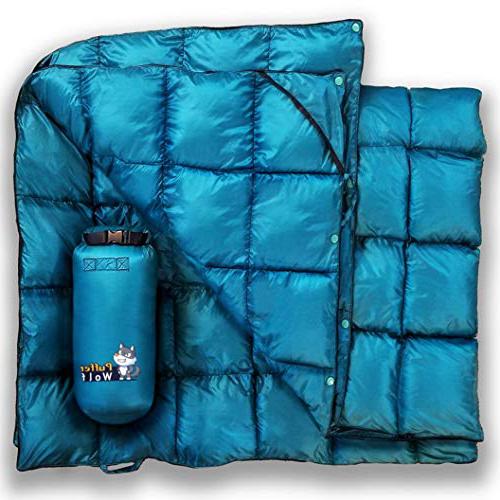PUFFER WOLF | Extra Large Double Insulated blanket for winter camping