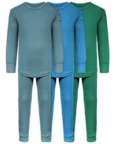 Boys Long John Ultra-Soft Cotton Stretch Base Layer thermal underwear for kids