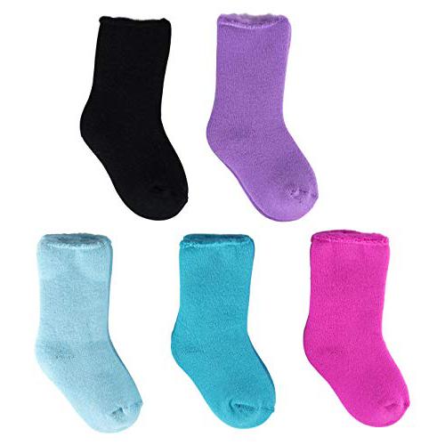 Hot Feet 5 Pack Crew Thermal winter socks for toddlers