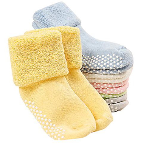 VWU Ankle Crew Socks with Grips winter socks for toddlers
