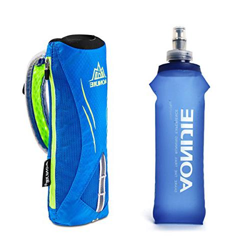 Geila17 oz Grip with Hand Strap Hydration Pack Running Handheld Water Bottle