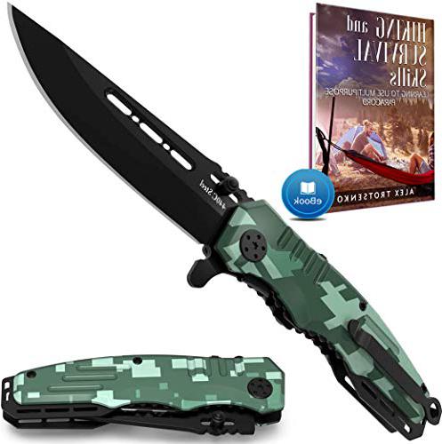 Spring Assisted Knife Military Style Folding Camping Knife