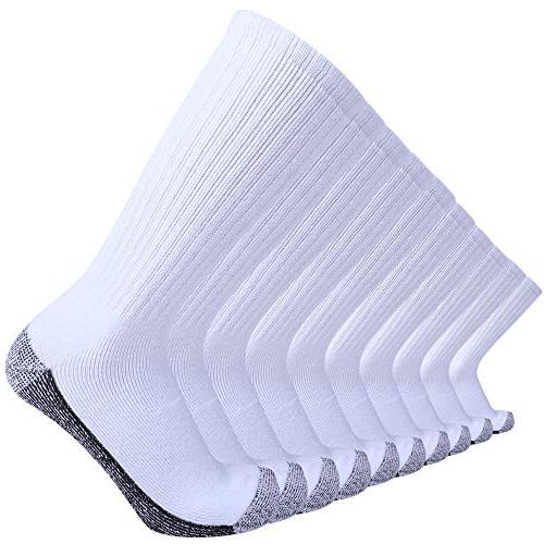Enerwear 10P Pack Men's Cotton Moisture Wicking Socks