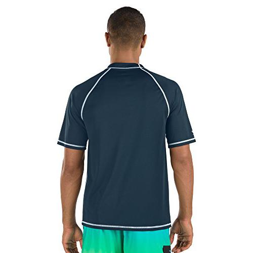 SUPMerge Men's Quick Dry Short Sleeve Watersport Shirt Aqua,Black/Black L XL 