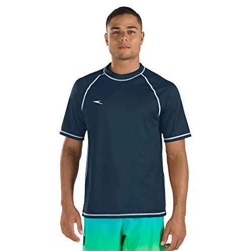 Speedo Men's UV Short Sleeve Mens Swim Shirts