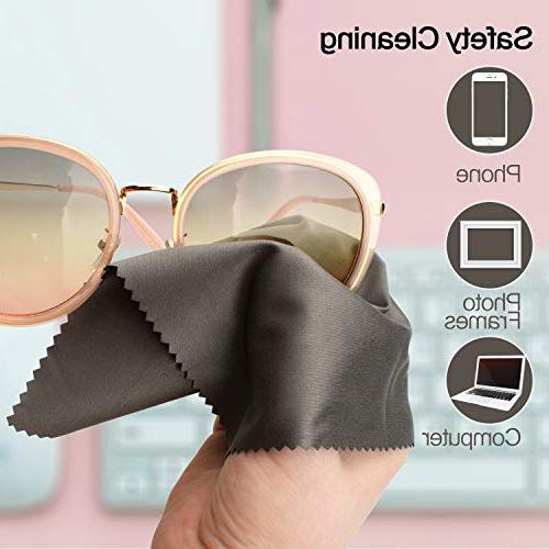 Burva Glasses Case Hard Shell Eyeglasses Case Linen Fabrics Protective Case for Eyeglasses Sunglasses with Cleaning Cloth for Men and Women 3 Pack 