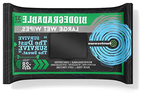 Surviveware Biodegradable Large Pack Wet Wipes For Camping