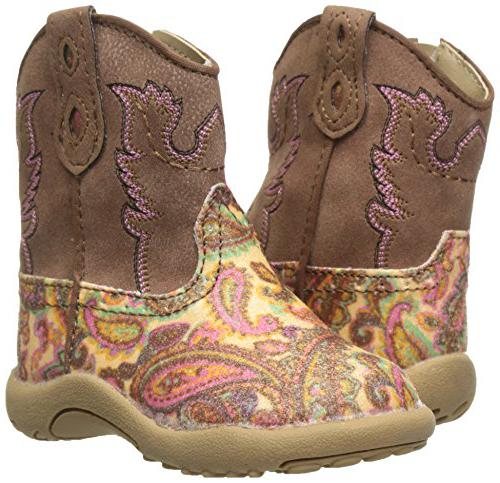 ROPER Unisex-Child Glitter Square Toe Cowgirl Boots For Kids