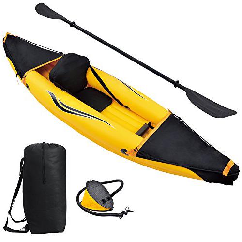 Blue Wave Sports Nomad 1 Person Inflatable Kayak For Ocean Waves
