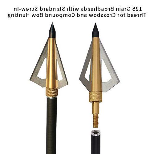 Huntingdoor 12 Pack Hunting Broadheads arrows for compound bow hunting