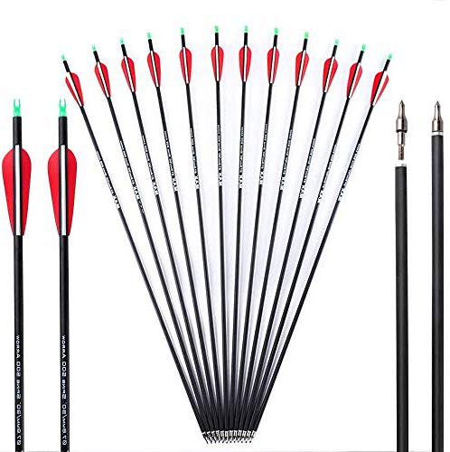 Musen 28 Inch/30 Inch Carbon Archery arrows for compound bow hunting