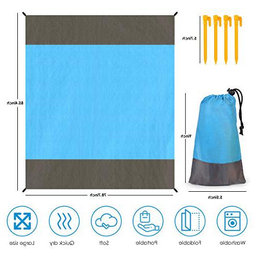 JulyPanny Beach Waterproof and Sandproof blanket for camping
