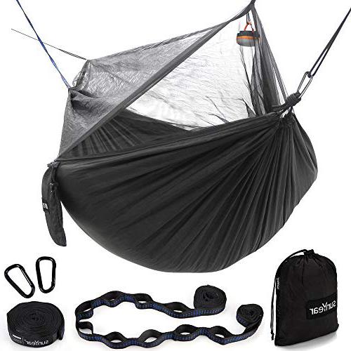 Sunyear Portable Nylon Parachute mosquito net hammock