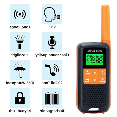 Retevis RT49 Rechargeable Two Way Radio waterproof walkie talkie